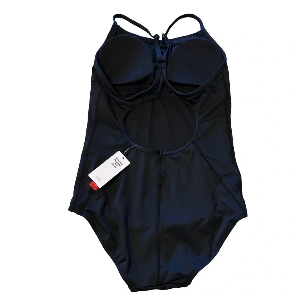 NWT Baleaf Women’s Black One-Piece Swimsuit SPF 50 Athletic Size 36